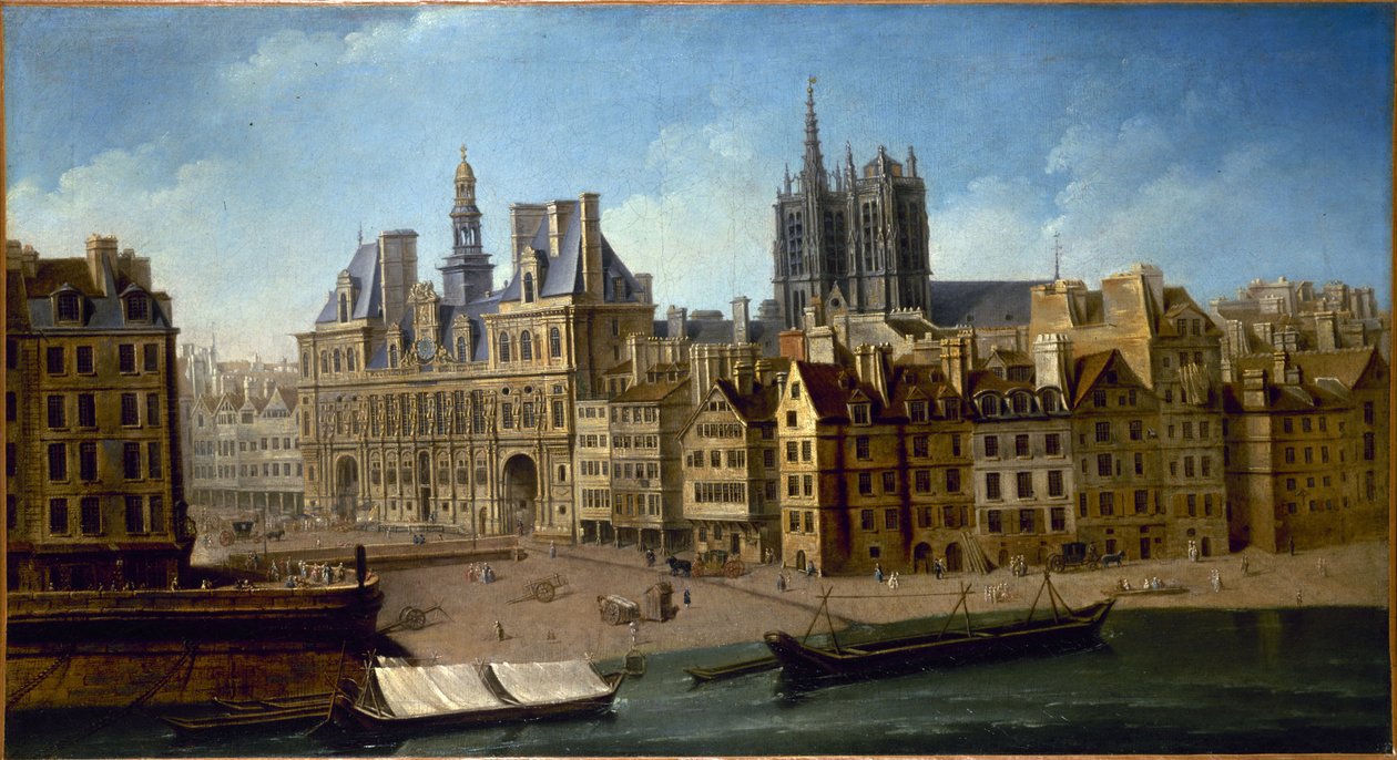 Hôtel de Ville och Place de Grève (numera Place de l