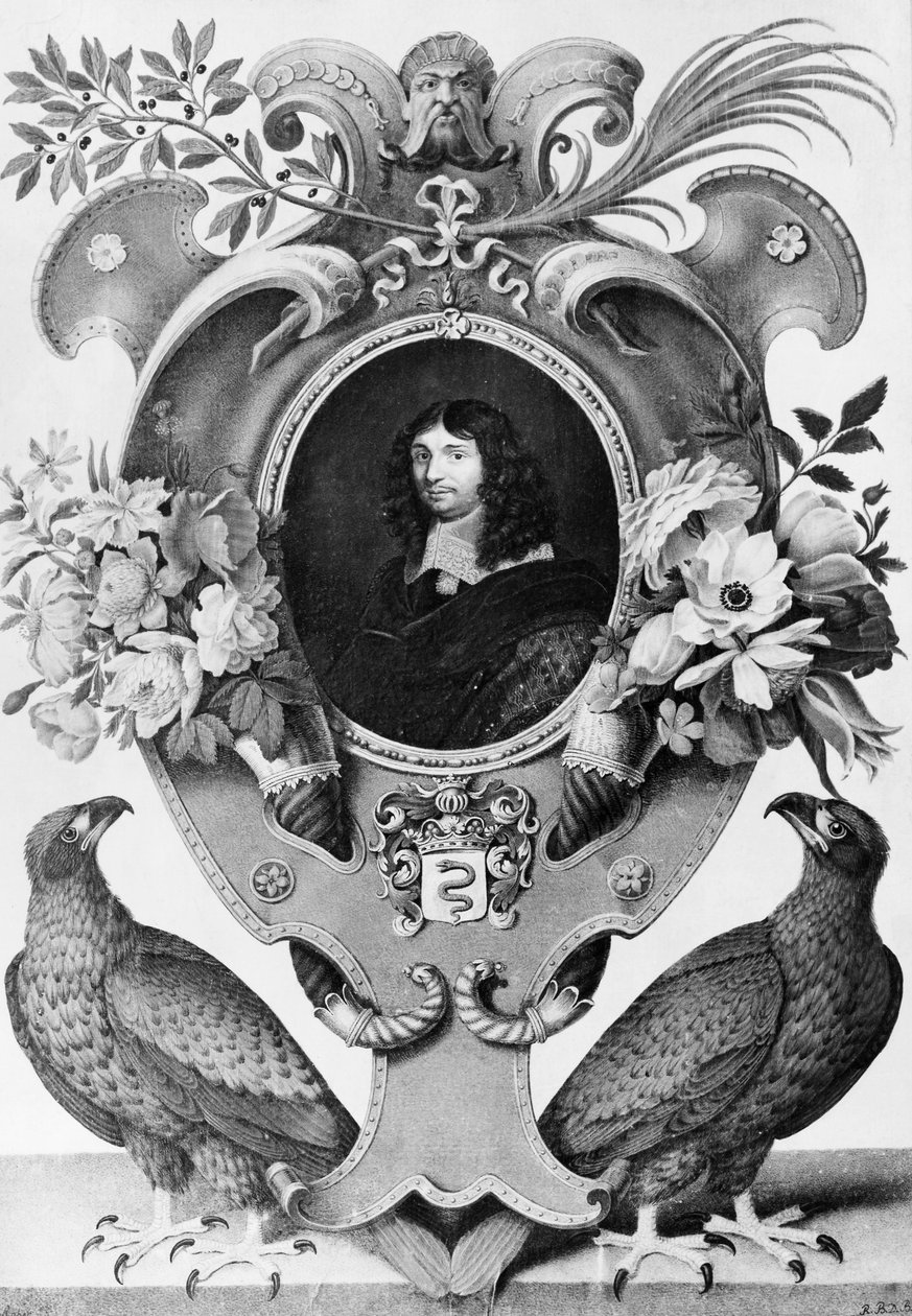 Porträtt av Jean-Baptiste Colbert (1619-1683), fransk statsman, gravyr av Nicolas Robert (1614-1685) av Nicolas Robert