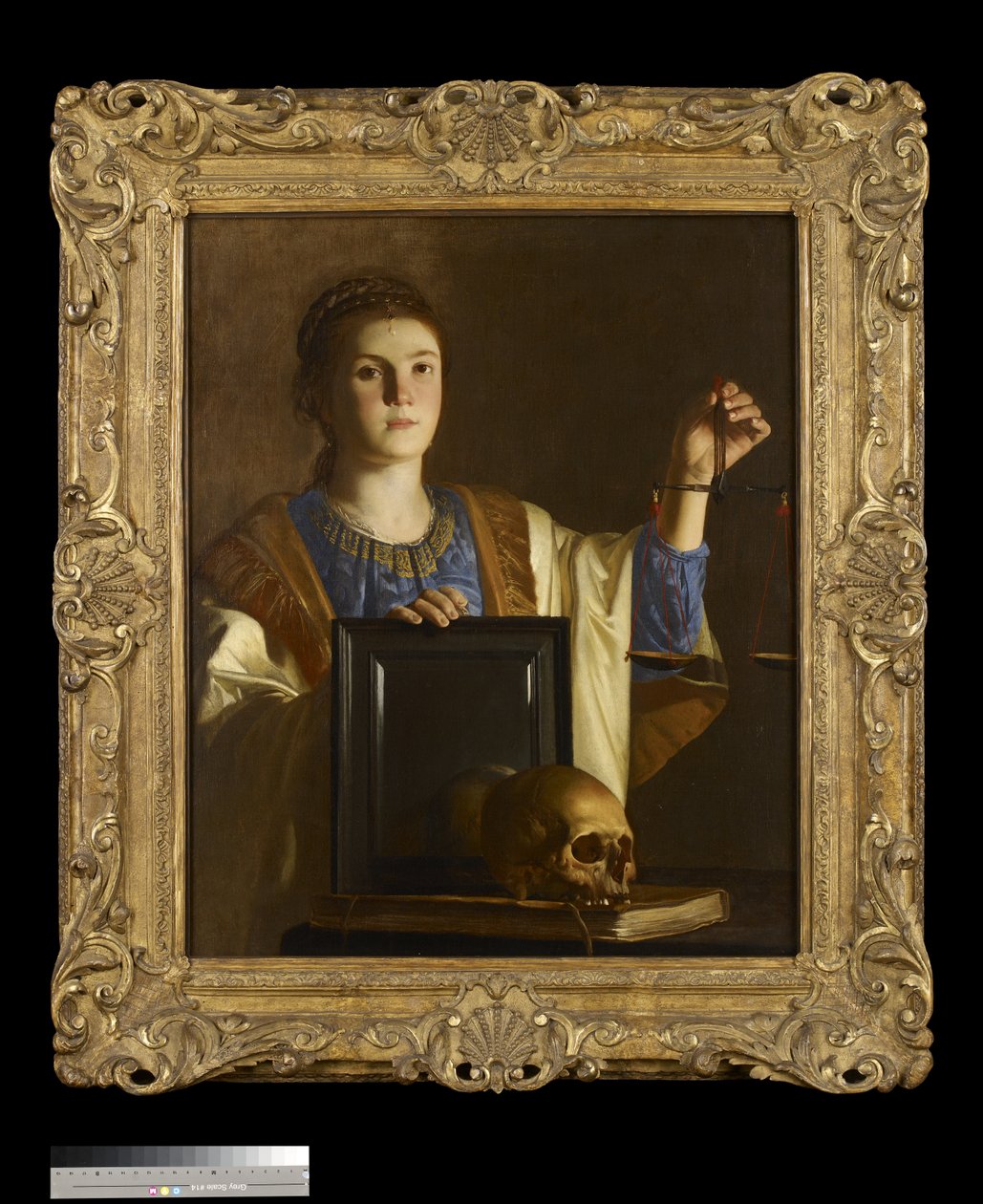 Sanningen presenterar en spegel för världens fåfänga, c.1630 av Nicolas Tournier