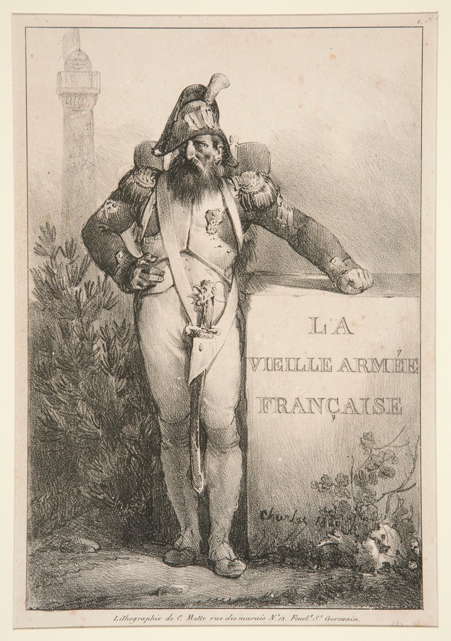 Frontispice för serien La Vieille Armee Francaise av Nicolas Toussaint Charlet
