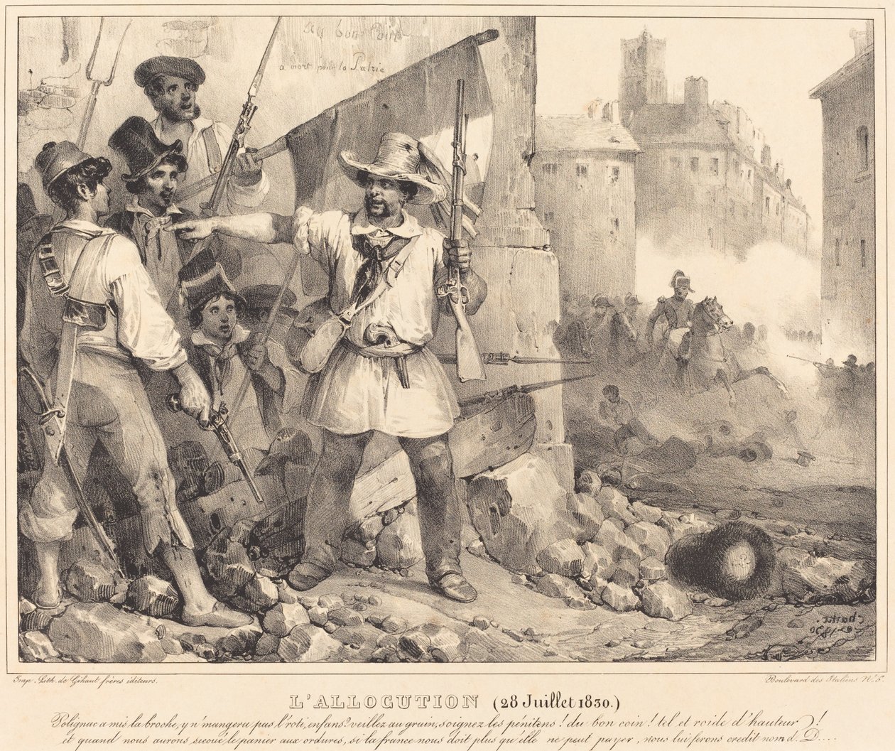 Tilldelningen den 20 juli 1830 av Nicolas Toussaint Charlet