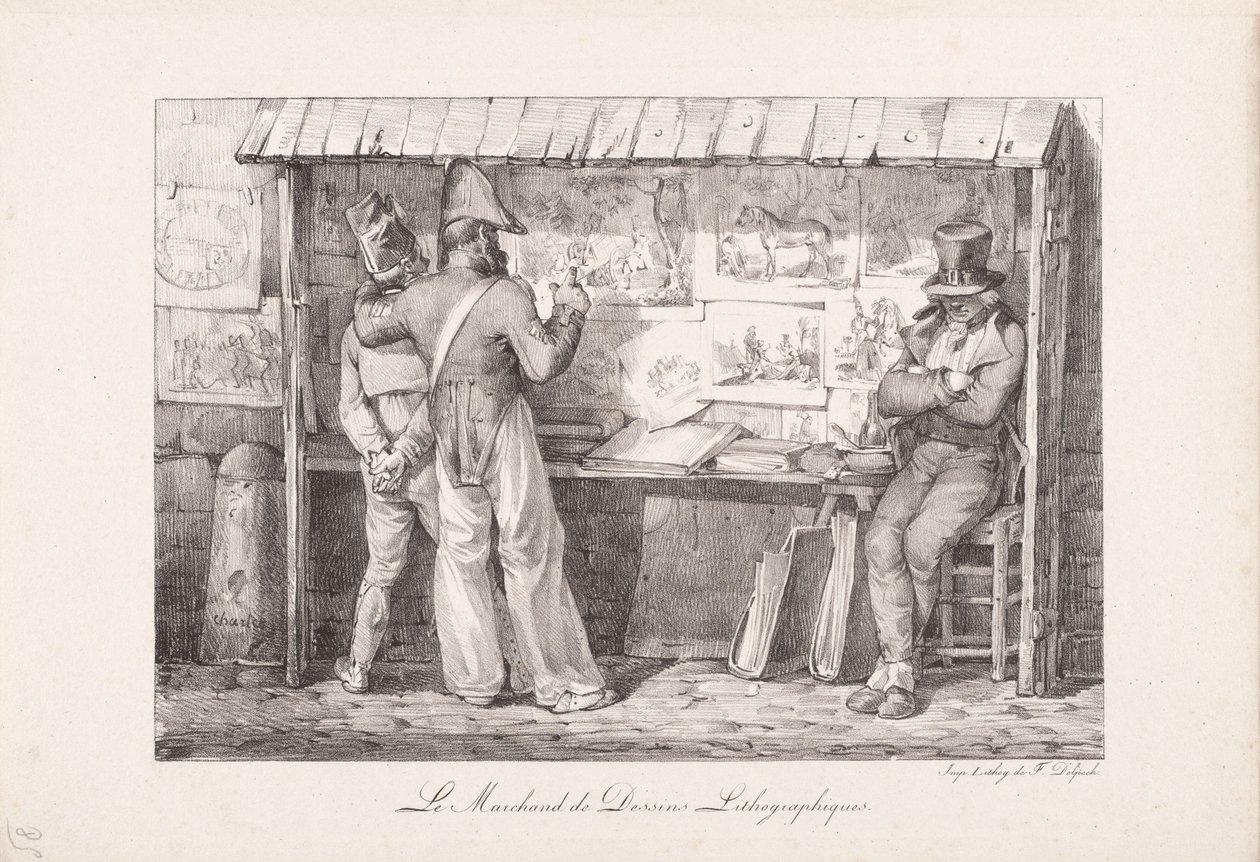 Litografisäljaren av Nicolas Toussaint Charlet