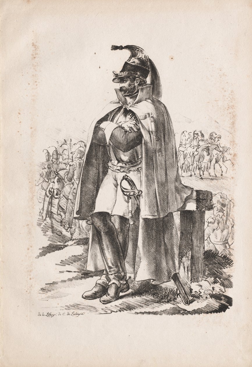 Militärdräkter: Kavalleriman, 1814-1818. av Nicolas Toussaint Charlet