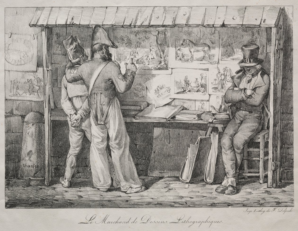 Litografihandlaren av Nicolas Toussaint Charlet