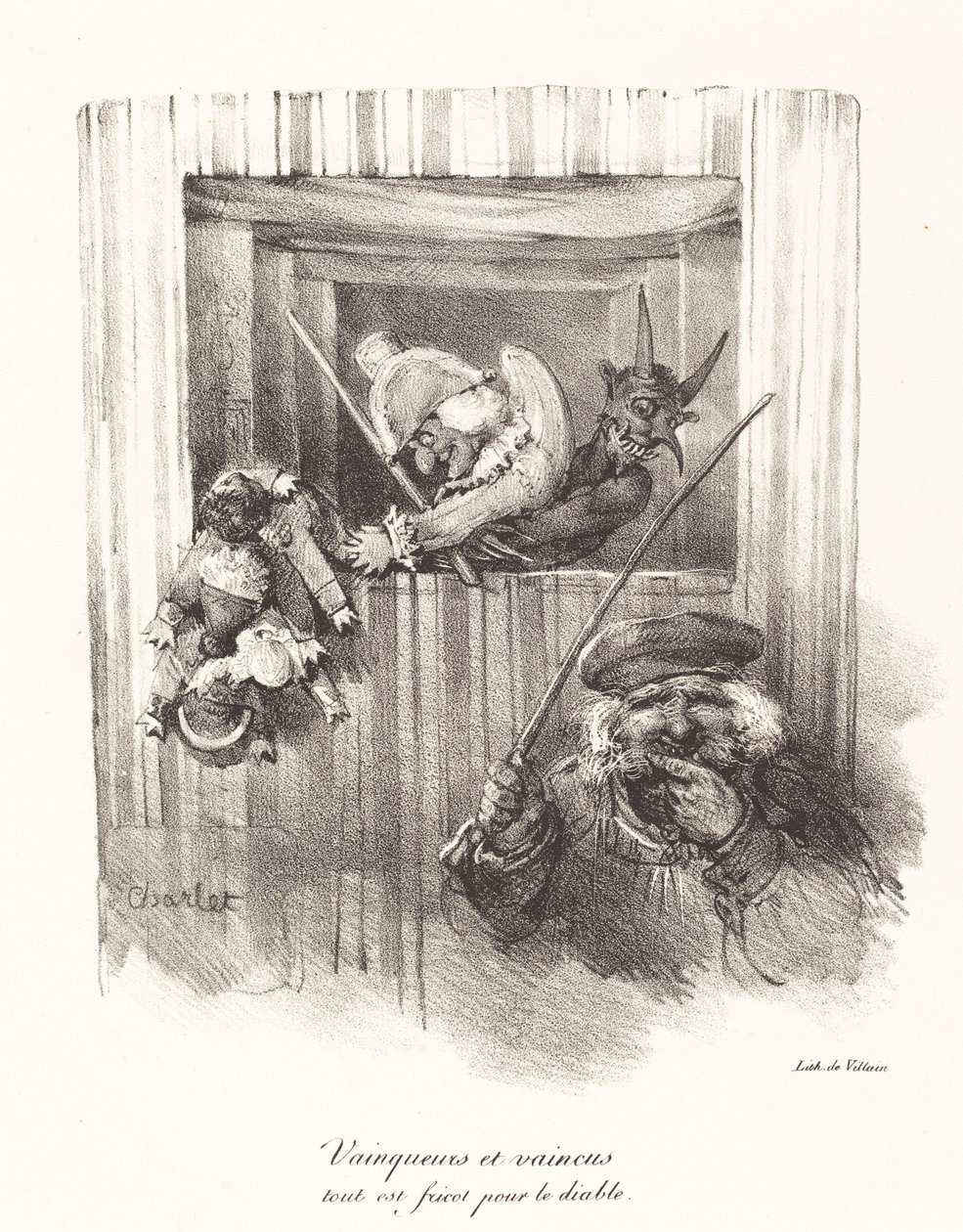 Vinnare och besegrade, all mat åt djävulen (The Vanquishers and the Vanquished, All Food for the Devil) av Nicolas Toussaint Charlet