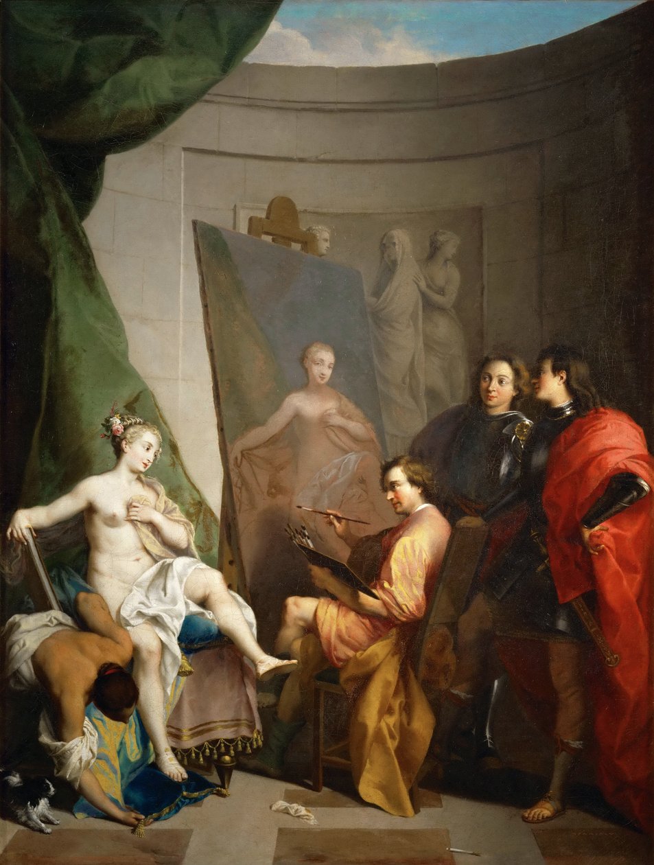 Apelles Painting Campaspe av Nicolas Vleughels