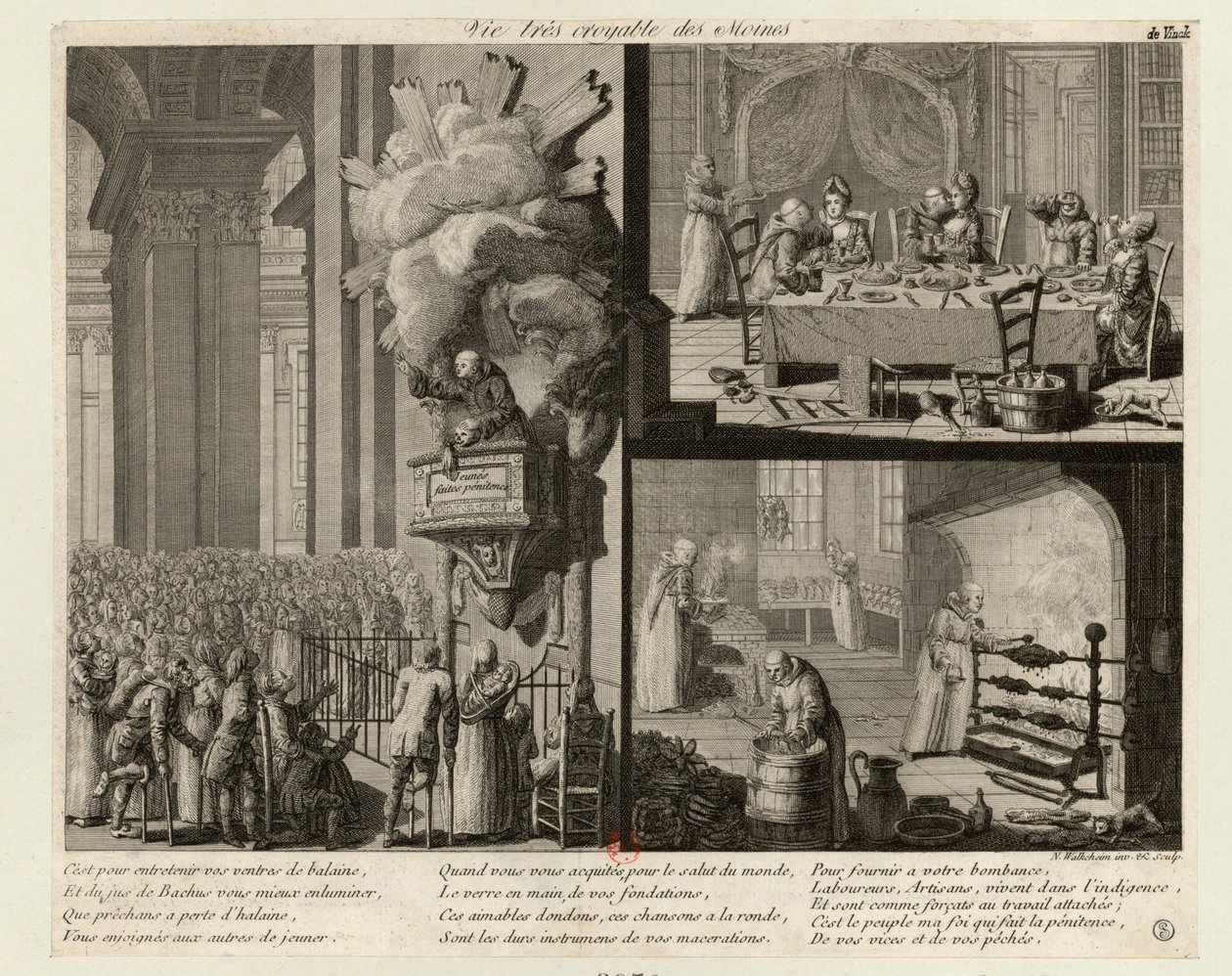 Munkarnas mycket trovärdiga liv, ca. 1789. av Nicolas Walkcheim