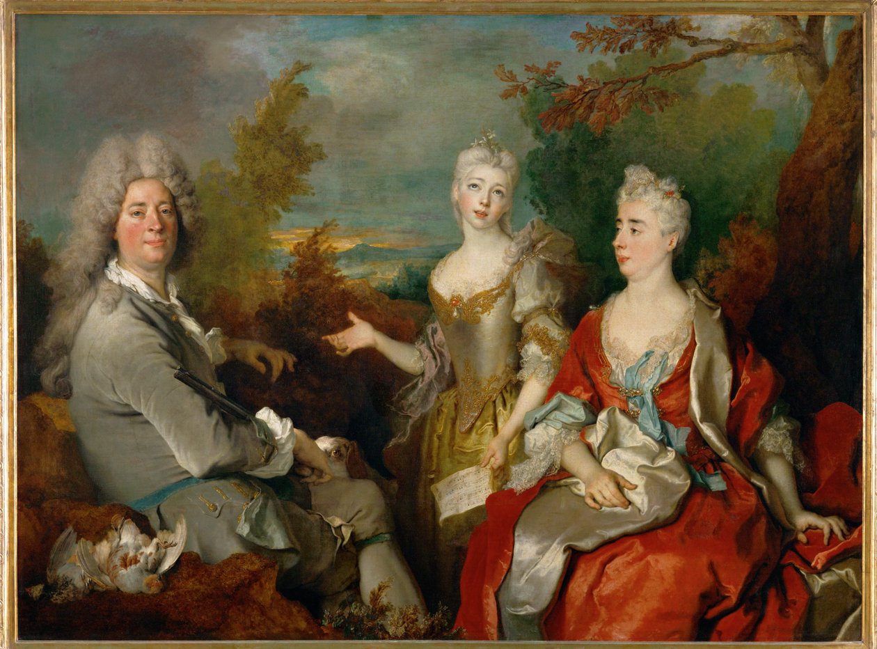 Familjeporträtt ... av Nicolas de (workshop) Largilliere