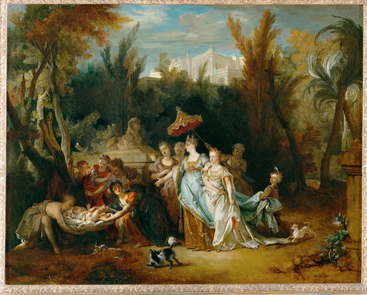 Moise sauve des eaux - Moses räddad från vattenmassorna ... av Nicolas de (workshop) Largilliere