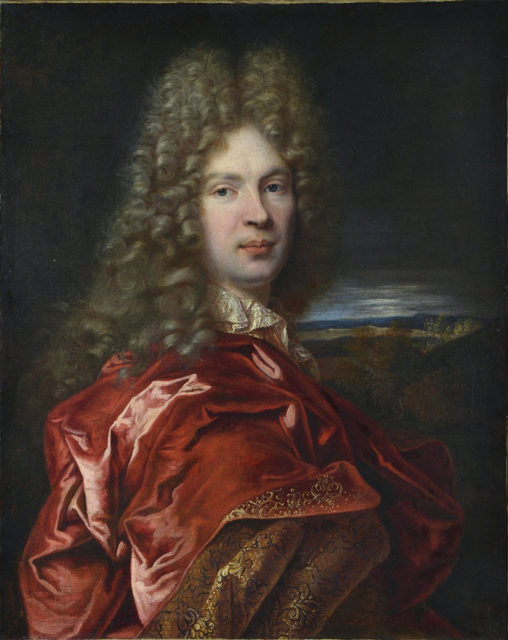 Porträtt av Pierre-Vincent Bertin (Pierre Vincent) (1653-1711), fransk finansman och konstälskare - av Largillière, Nicolas, de (1656-1746). Olja på duk, storlek: 77x63, ca 1685, State Hermitage, St. Petersburg av Nicolas de Largillière