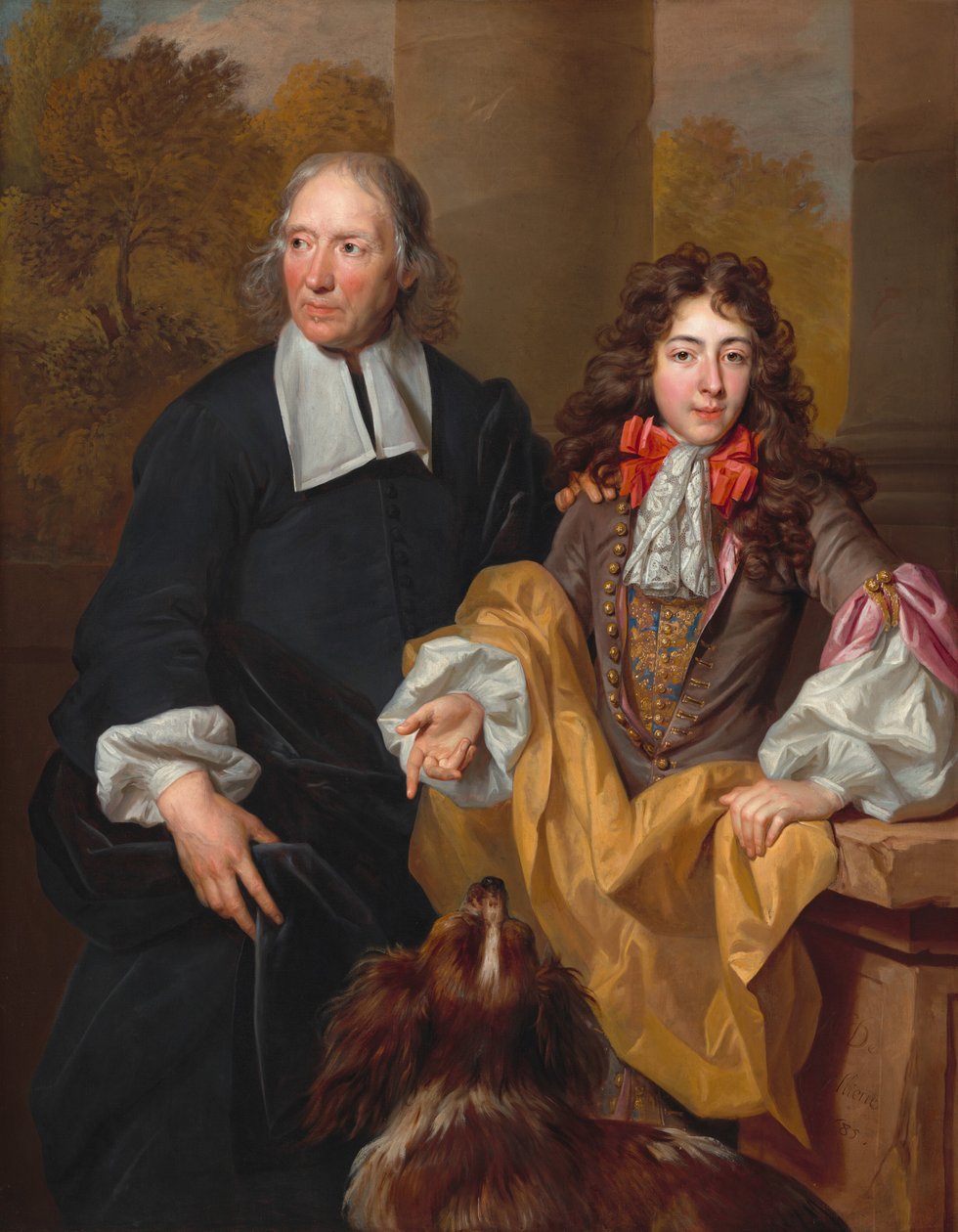Porträtt av en ung man och hans lärare av Nicolas de Largillierre