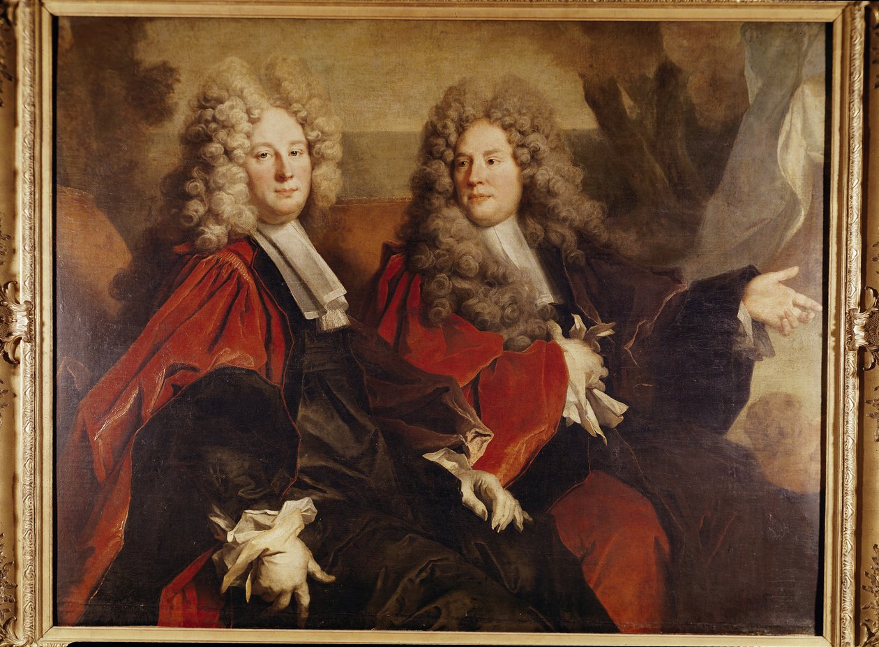 Porträtt av rådmannen Hugues Desnots och rådmannen Bouhet, invald 1702 av Nicolas de Largillière