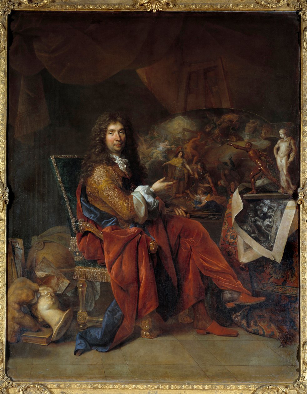Porträtt av Charles Lebrun (Le Brun) (1619-1690), förste målare av kung Ludvig XIV Målning av Nicolas de Largilliere (1656-1746) Dim. 2,32 x 1,81 m. Paris. Louvren av Nicolas de Largillière