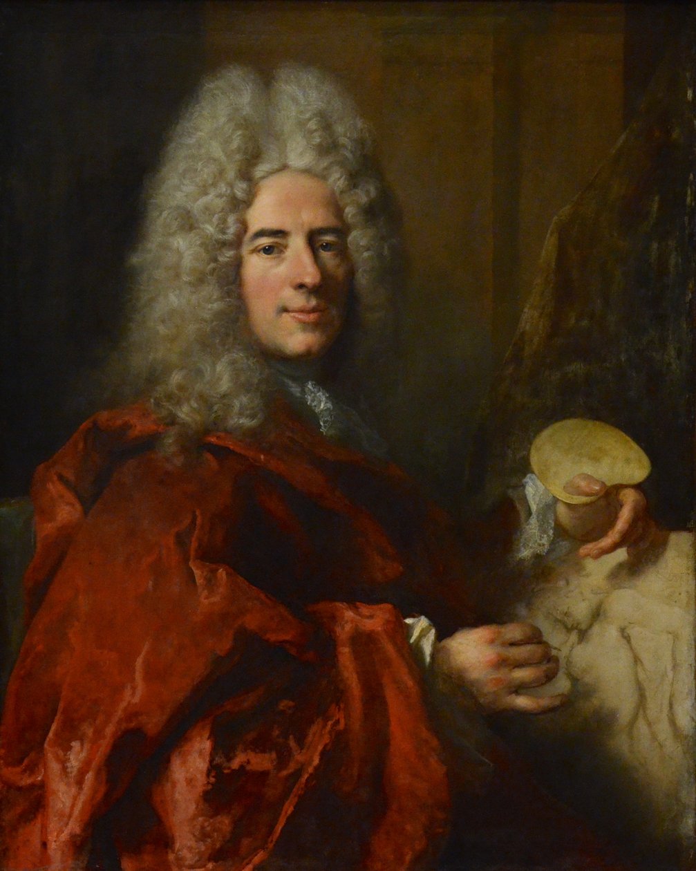 Porträtt av Jacques-Antoine Arlaud som kopierar Michelangelos Leda av Nicolas de Largillière