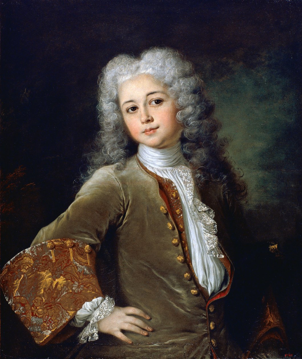 Porträtt av en ung man med en peruk av Nicolas de Largillière