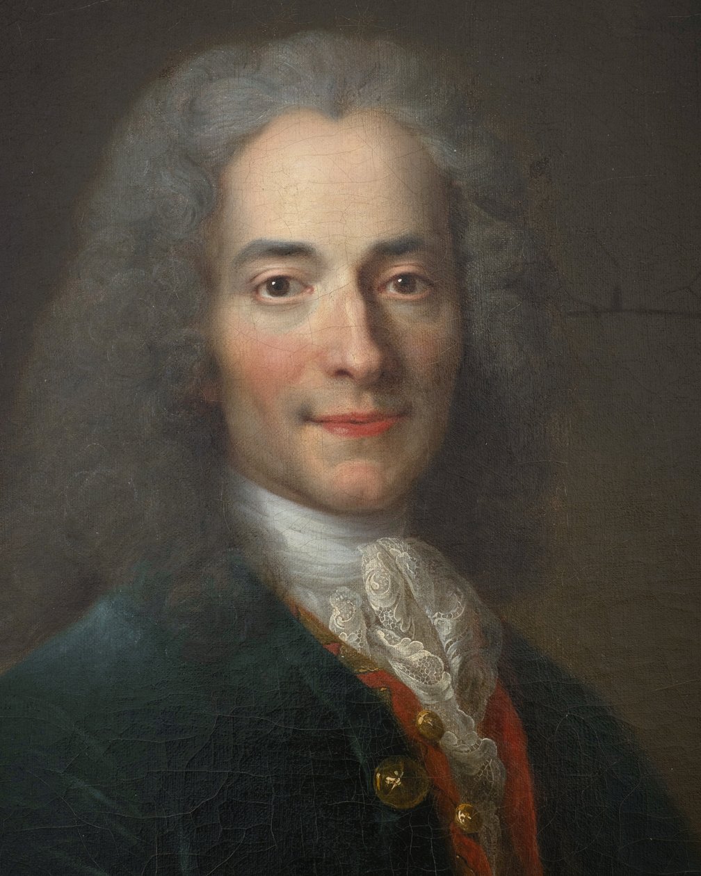 Voltaire [vid tjugofyra års ålder ()], detalj av Nicolas de Largillière