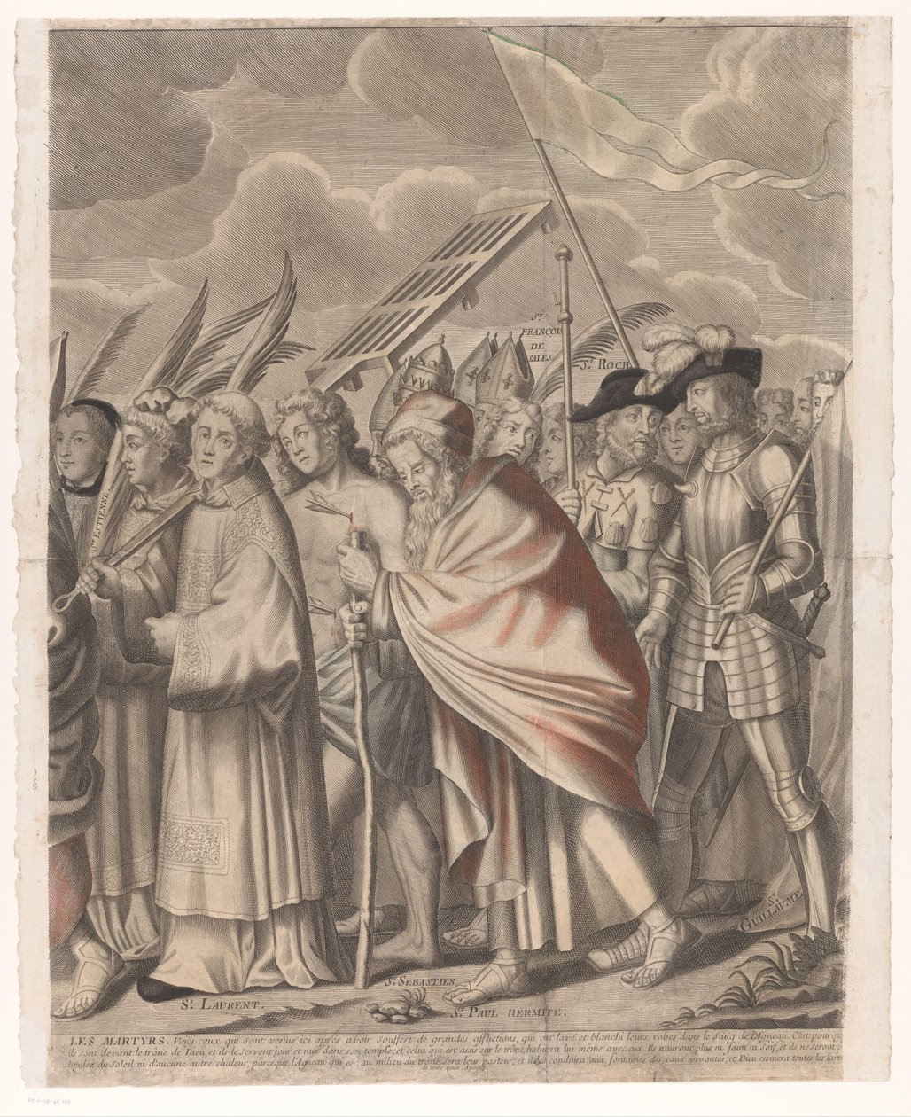 Kristi triumfprocession med figurer från Gamla och Nya testamentet Jesu Kristi triumf (titel på objekt) av Nicolas de Larmessin (I)