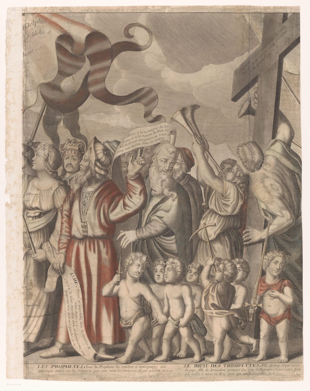 Kristi triumfprocession med figurer från Gamla och Nya testamentet (Del fyra) Jesu Kristi triumf (titel på objekt) av Nicolas de Larmessin (I)