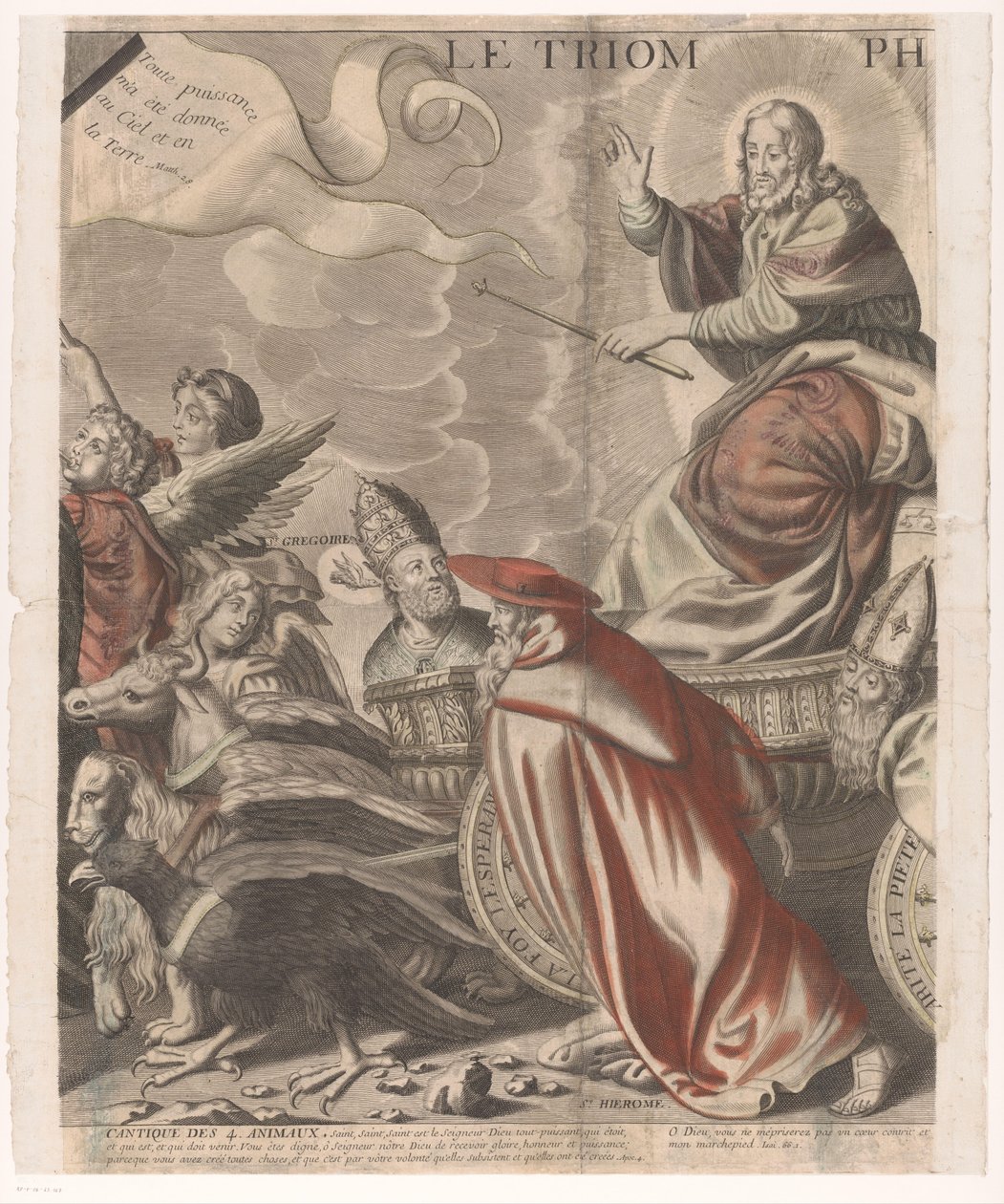Kristi triumftåg med figurer från Gamla och Nya testamentet (femte delen) Le triomphe de Jesus Christ (titel på objekt) av Nicolas de Larmessin (I)