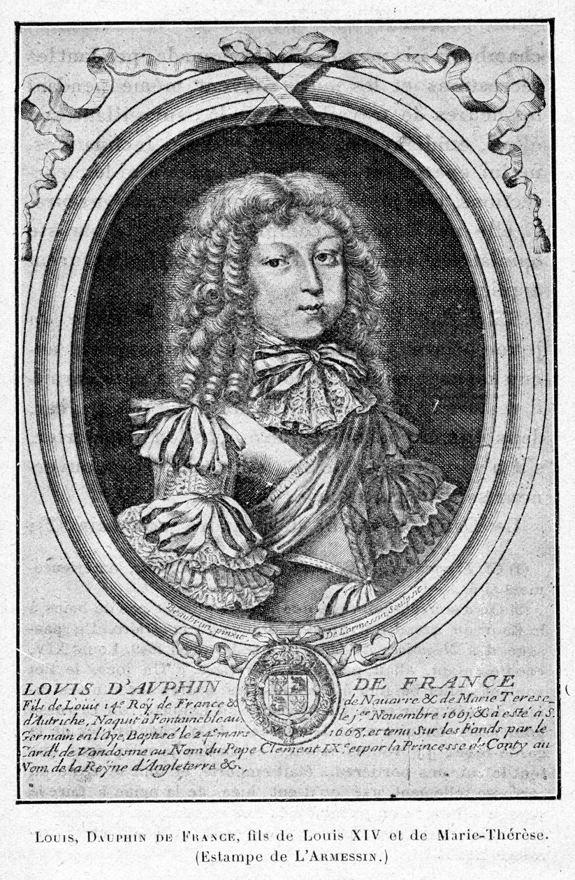 Cabanès, utbildning av prins012 Louis, Dauphin av Frankrike, son till Louis XIV och Marie-Thérèse av Nicolas de Larmessin