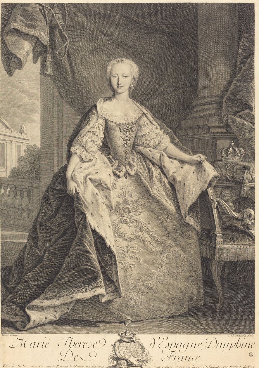 Marie Therese från Spanien, Dauphine från Frankrike av Nicolas de Larmessin IV after Jean Baptiste Van Loo