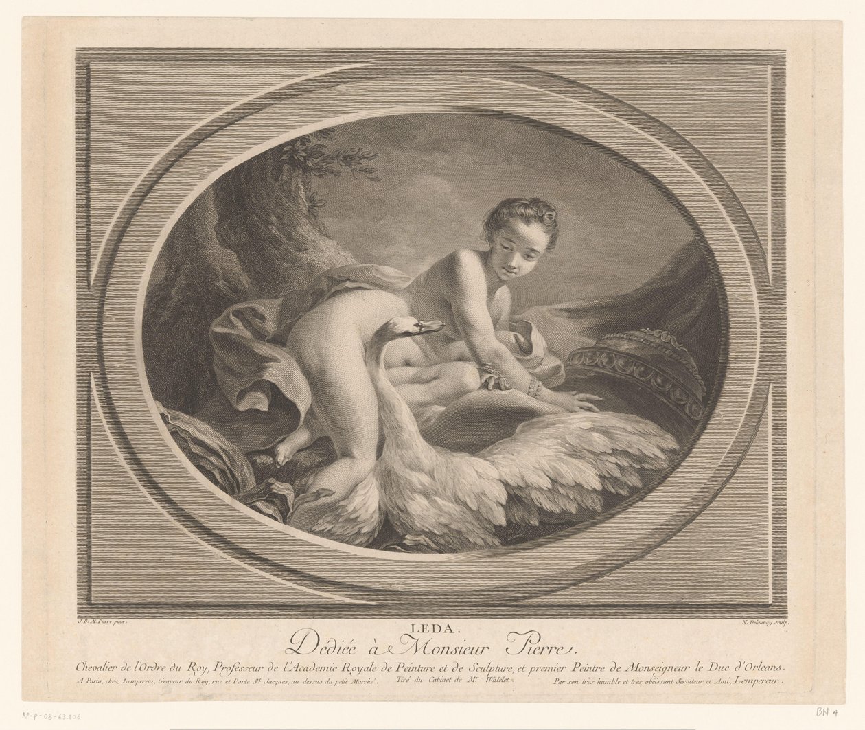 Leda och svanen Leda (titel på objekt) av Nicolas de Launay (goudsmid)