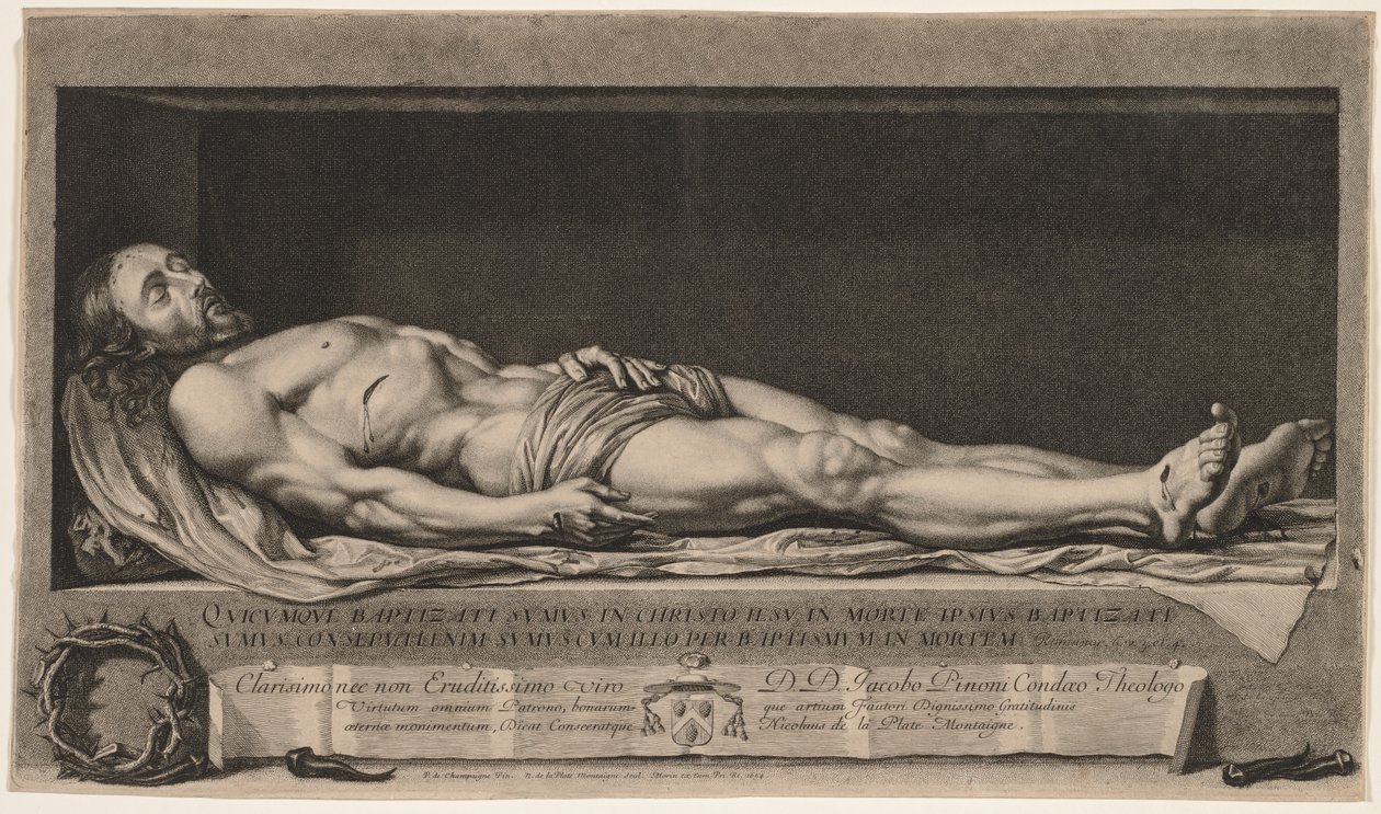 Kristi kropp i graven, 1654. av Nicolas de Platte Montagne
