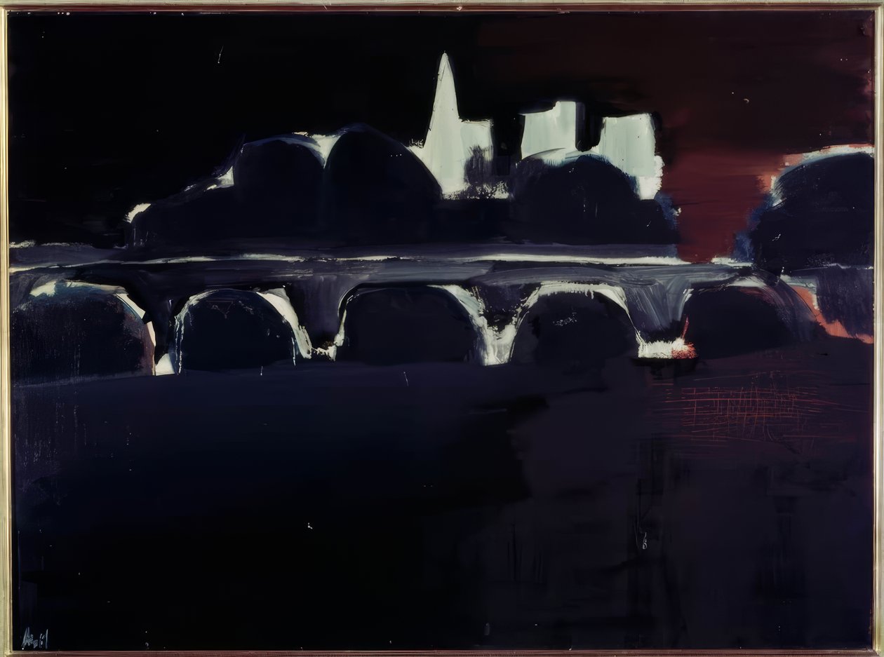 Utsikt över Paris på natten av Nicolas de Staël