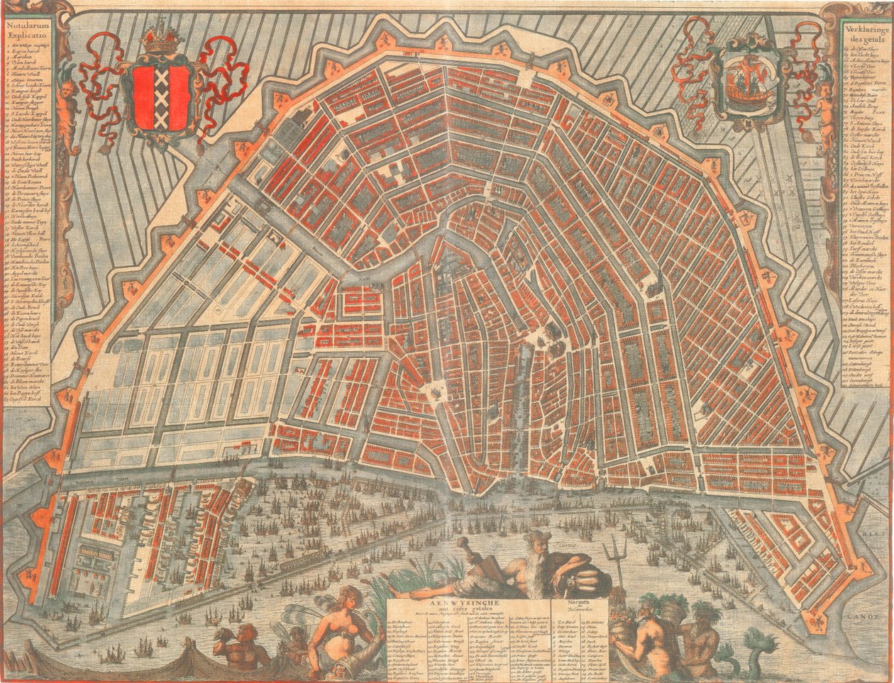 Map of Amsterdam in 1692 av Nicolaes Visscher