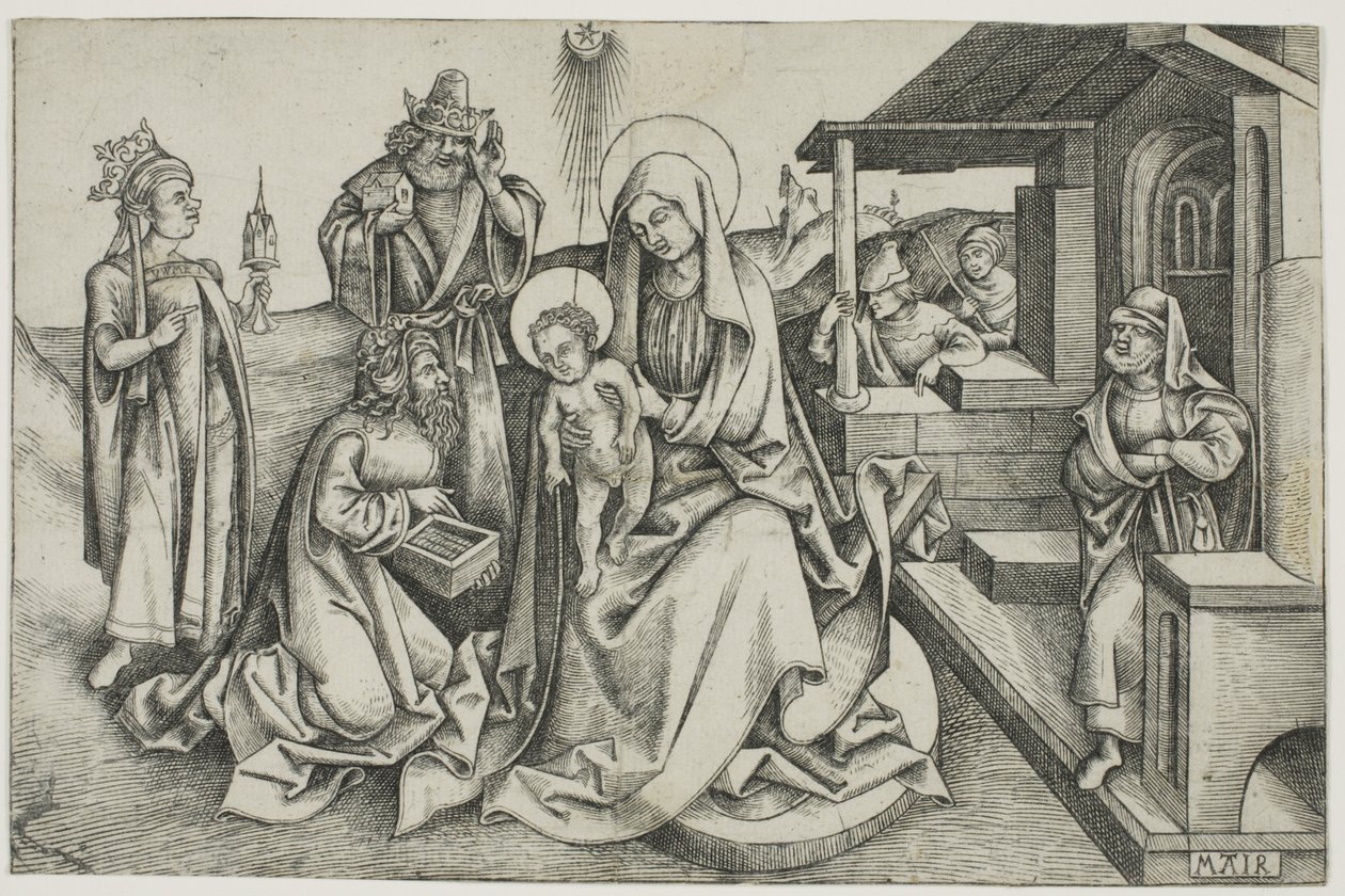 Tillbedjan av Magi av Nicolaus Alexander Mair von Landshut