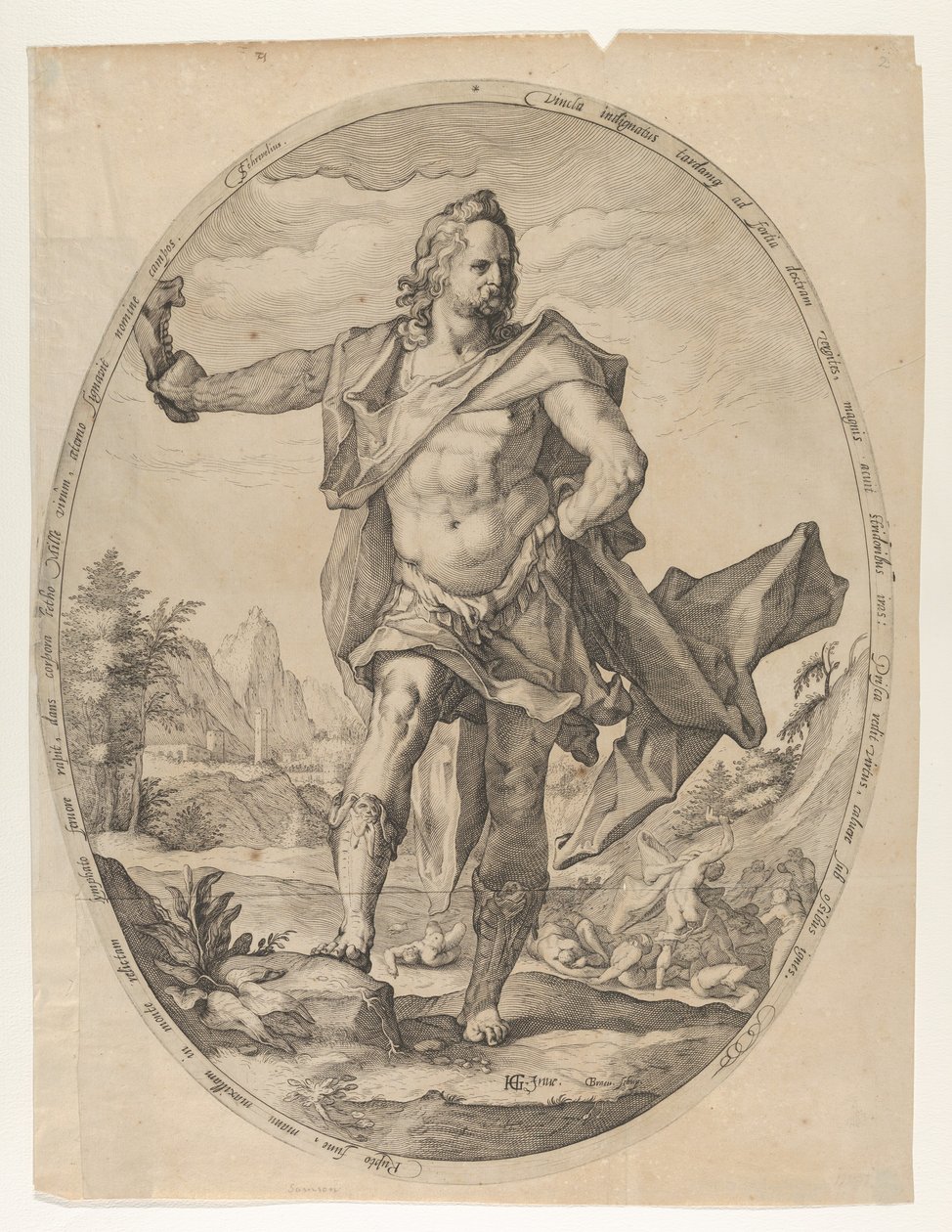 Simson från Heroes and Heroines of the Old Testament, ca. 1597., ca. 1597. av Nicolaus Braeu