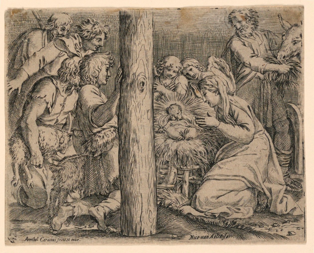 Tillbedjan av herdarna av Nicolaus van Aelst
