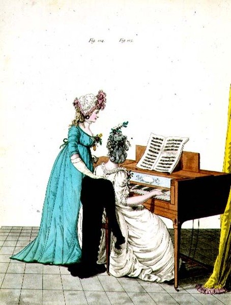 Fig. 104 och 105, modetavla från N. Heideloff