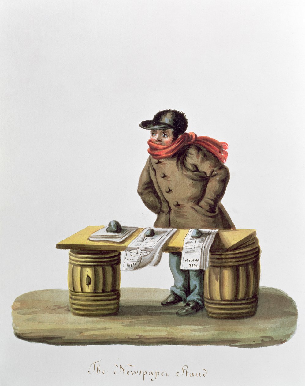 Tidningsstället, ca 1840-44 av Nicolino Calyo