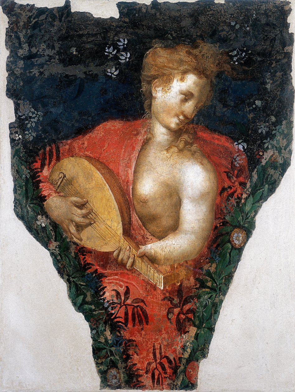 Musiker i figurer av Nicolo dell Abate
