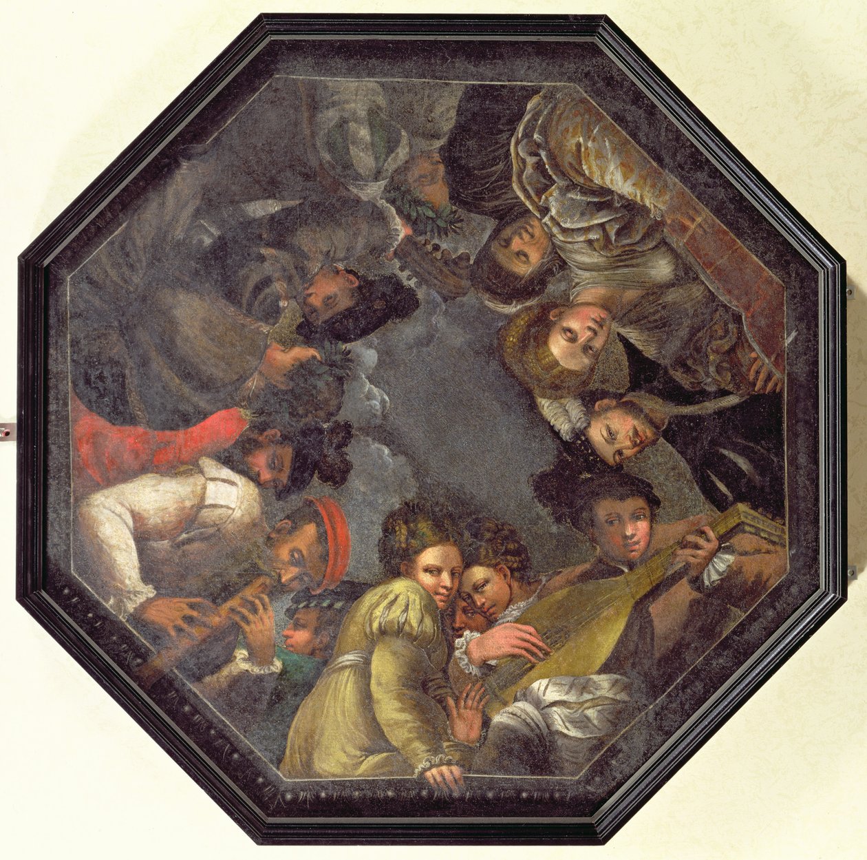 Familjen Boiardo med musikinstrument av Nicolo dell Abate