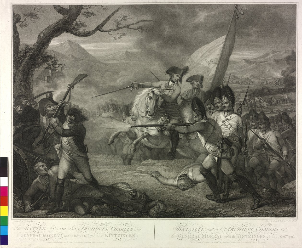 Den 19.10.1796 ärkehertig Karl i slaget vid Emmendingen av Nicolo Schiavonetti