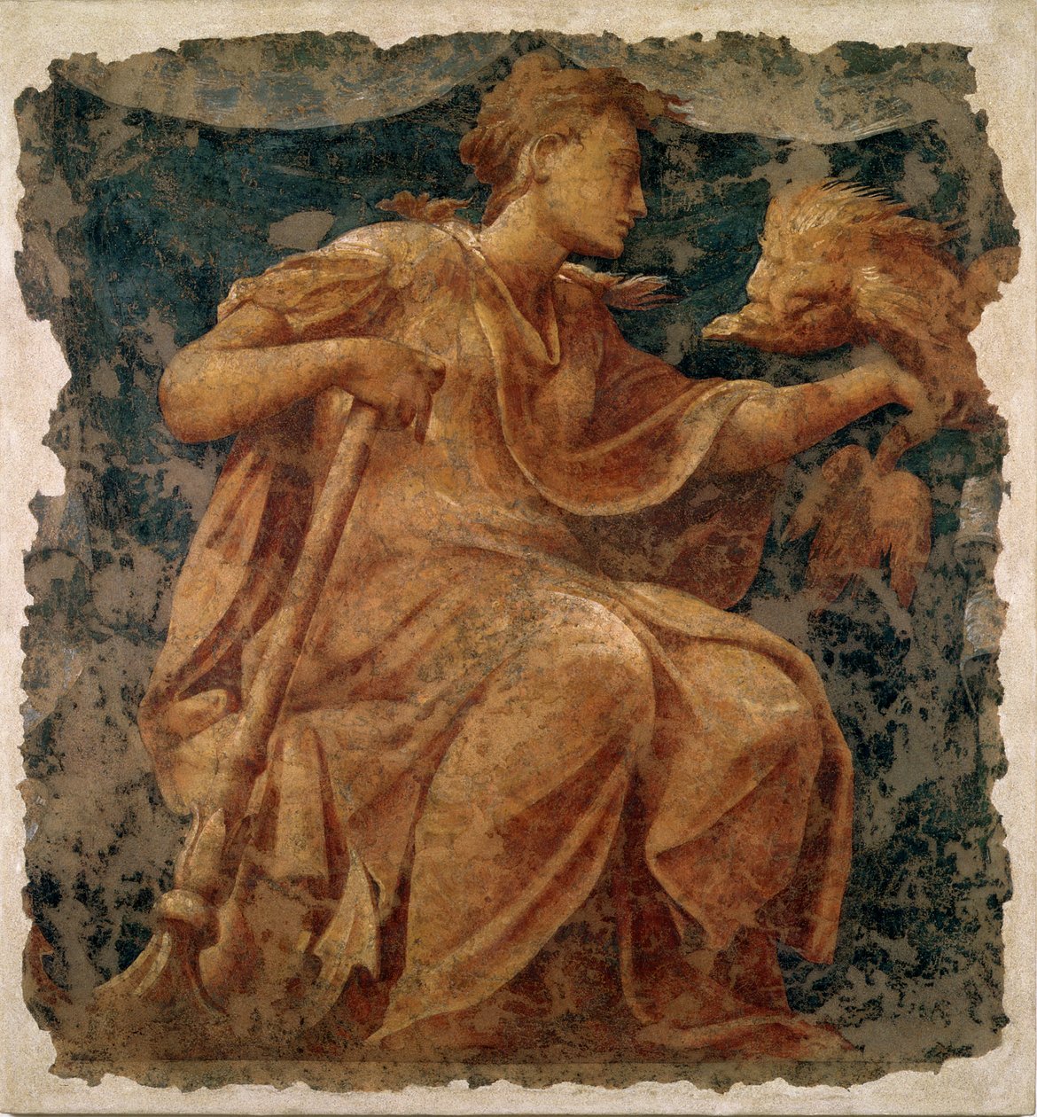 Hope, en av de tre teologiska dygderna av Nicolo dell and Fontana, Alberto Abate