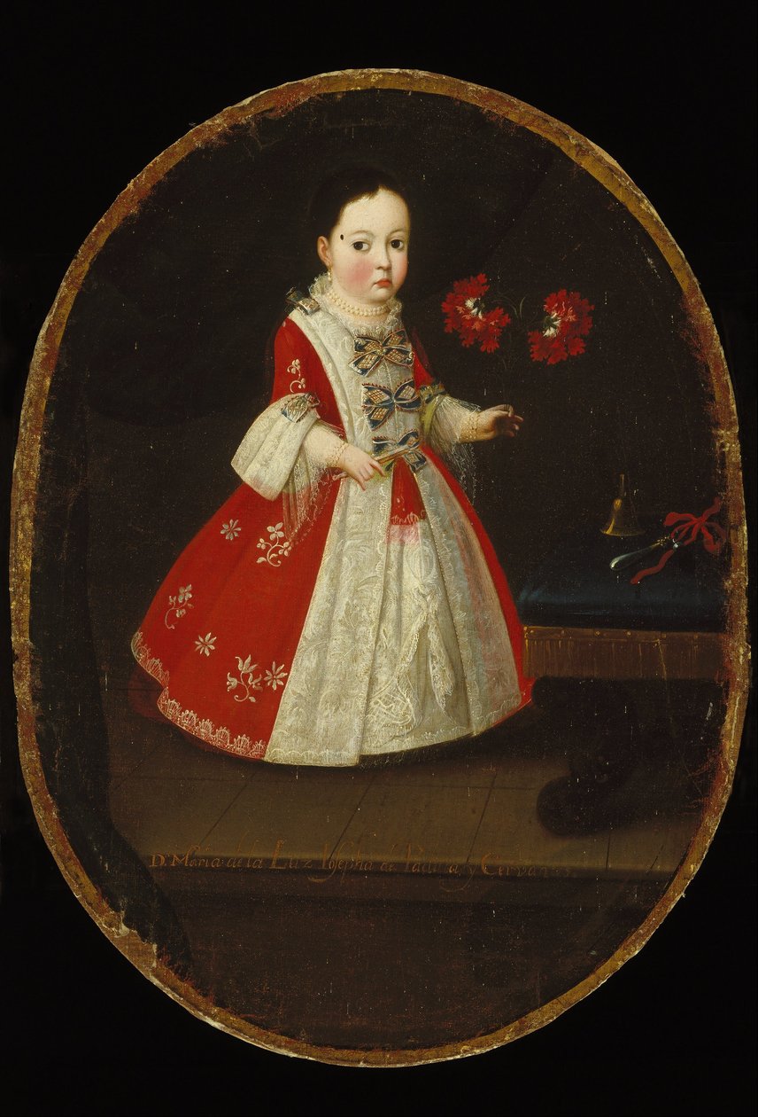 Fru María de la Luz Padilla och (Gómez de) Cervantes av Nicolás Enríquez