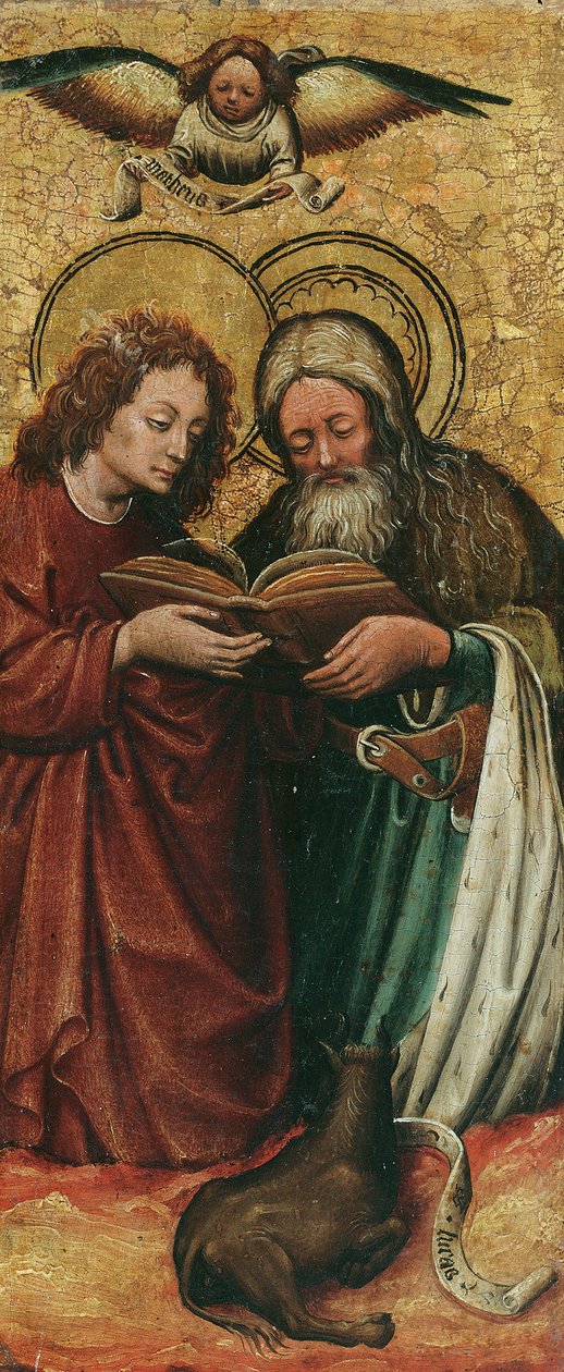 Evangelisterna Matteus och Lukas av Niederländischer Maler