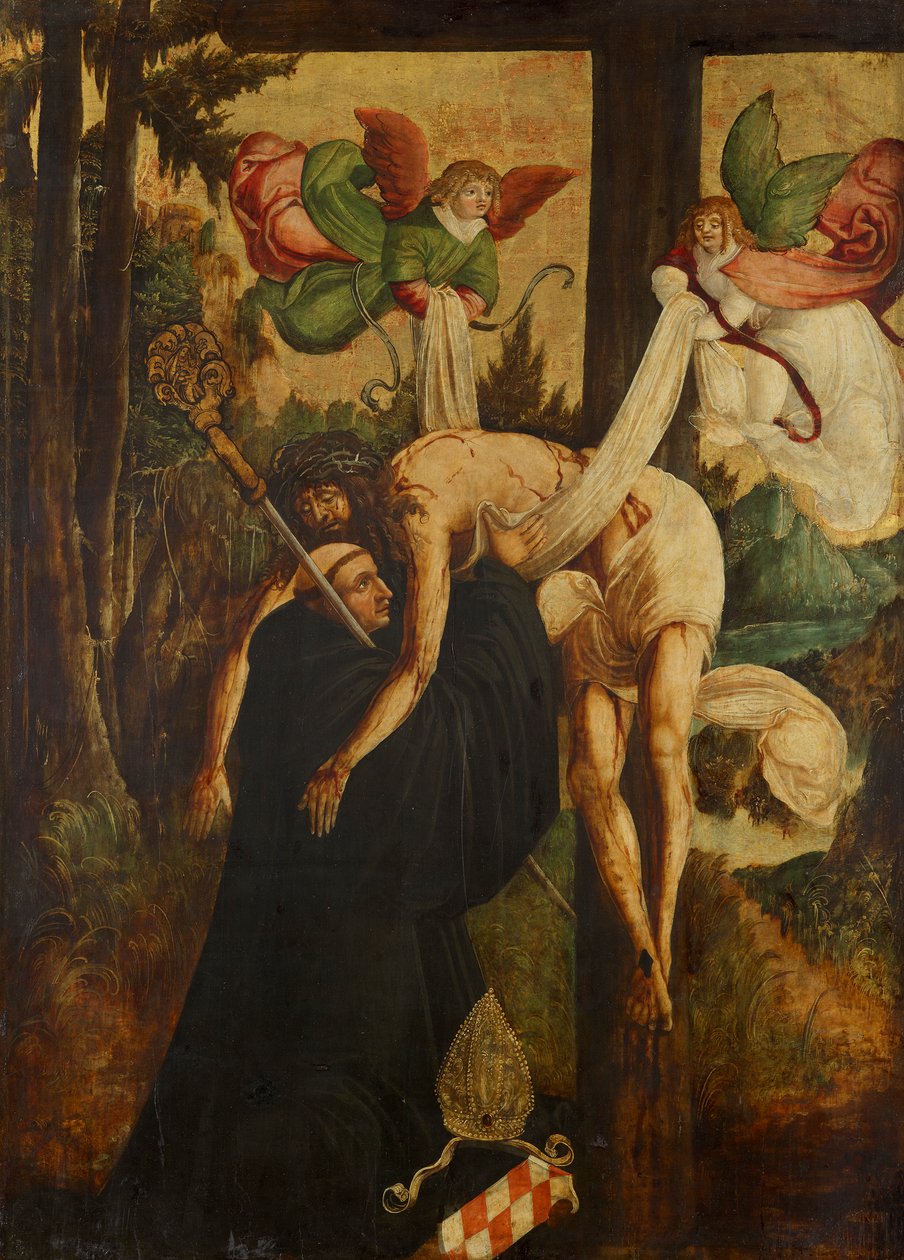 Vision des hl. Bernhard av Niederösterreichischer Maler (Umkreis Meister von Pulkau)