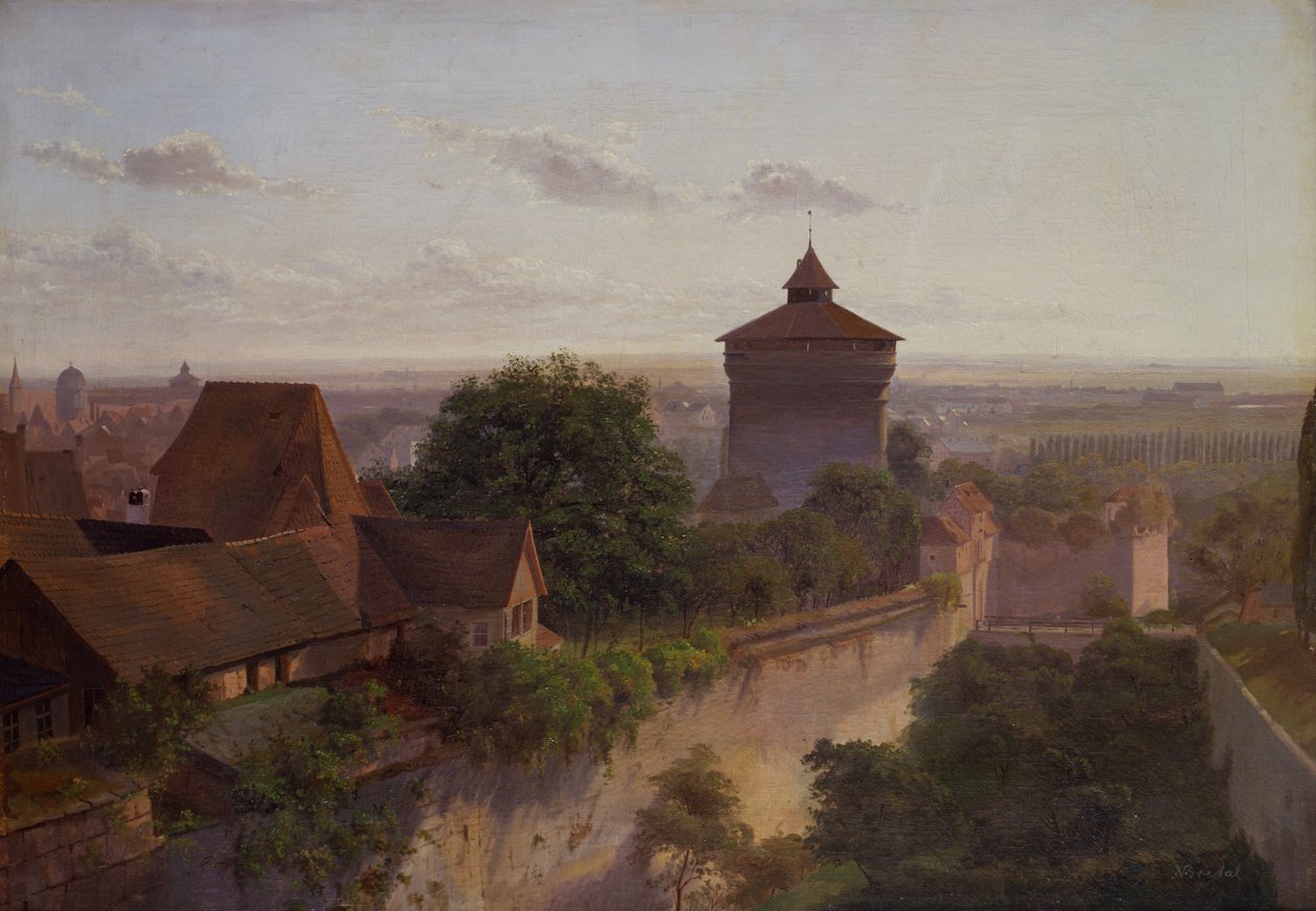 Heidenturm, Nürnberg (olja på duk) av Niels Anders Bredal