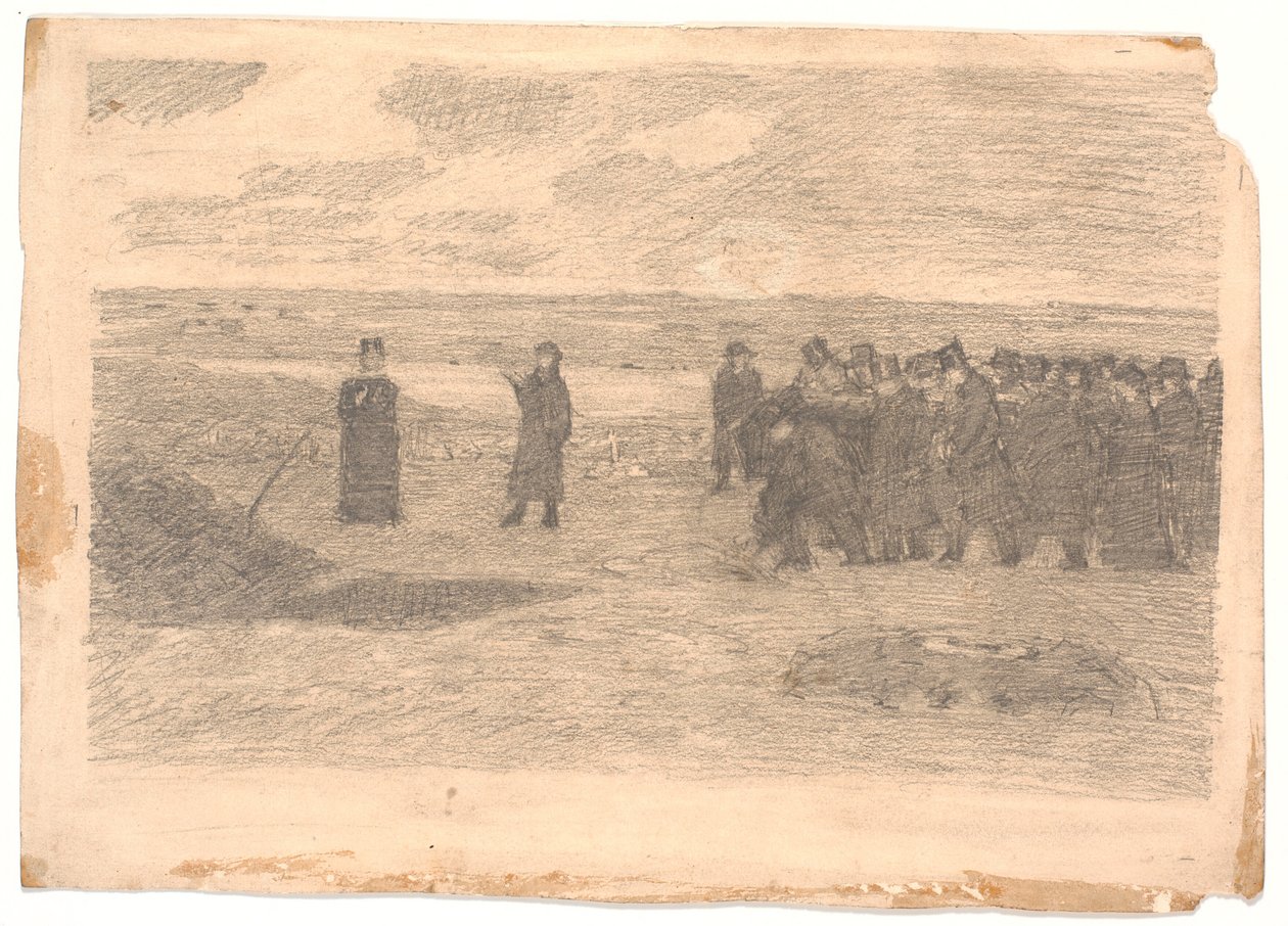 Begravning på Västjyllands kyrkogård av Niels Jakob Jakobsen Bjerre