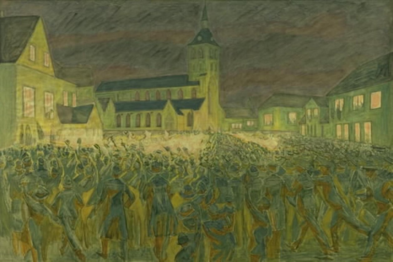 Fackeltåget 1867 för H.C. Andersen i Odense av Niels Larsen Stevns
