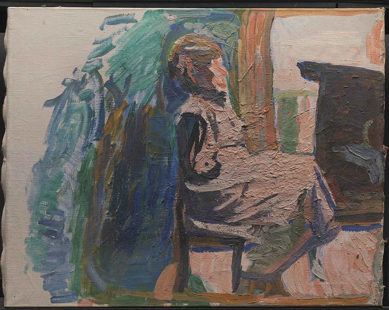 Sittande figur av Niels Larsen Stevns