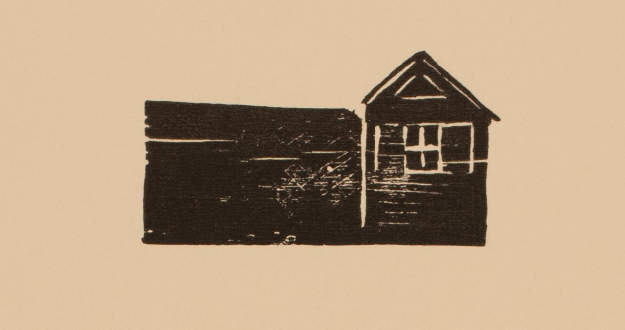 Vinjett med ett hus av Niels Nielsen