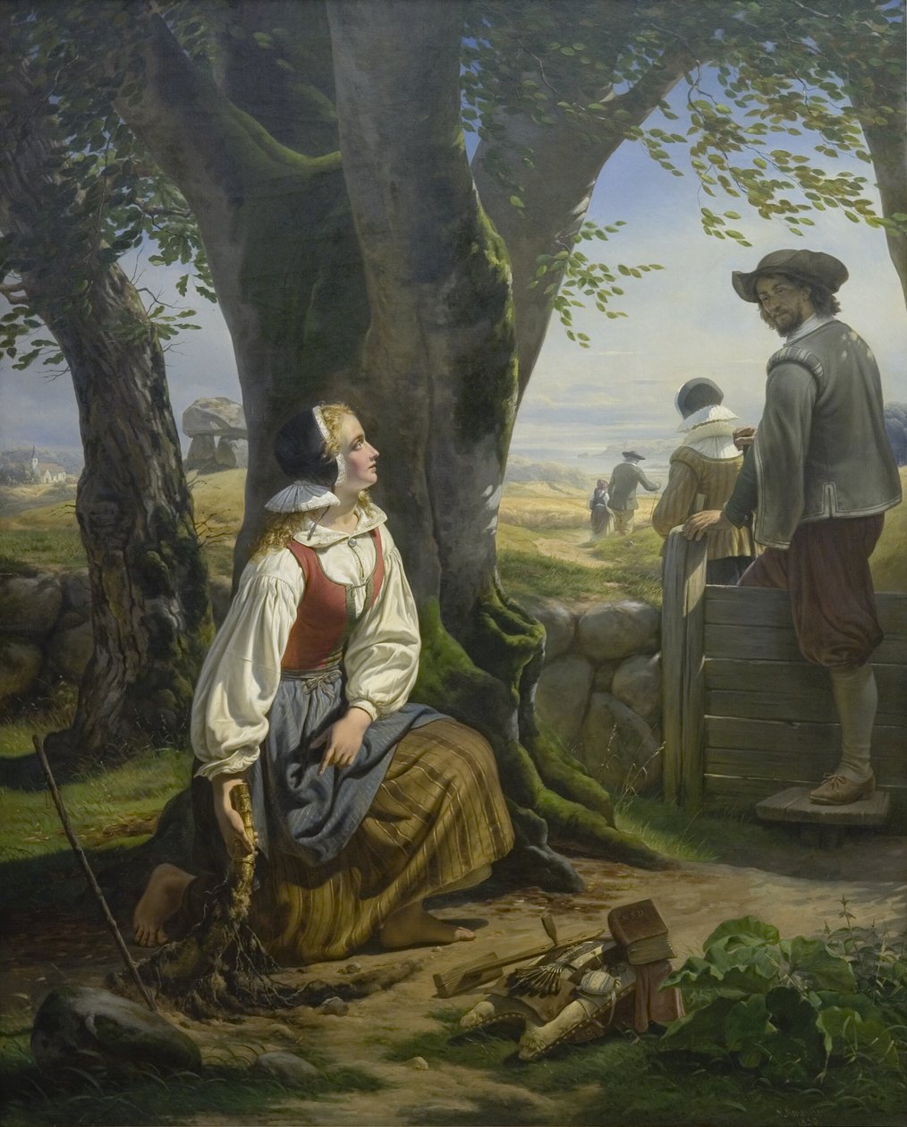 Kirsten Svendsdatter hittar guldhornet på Gallehus den 20 juli 1639 av Niels Simonsen
