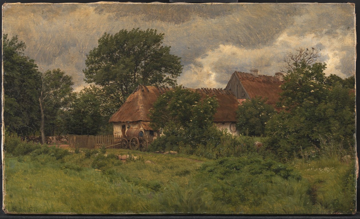 Gamla uthus vid en herrgård av Niels Skovgaard