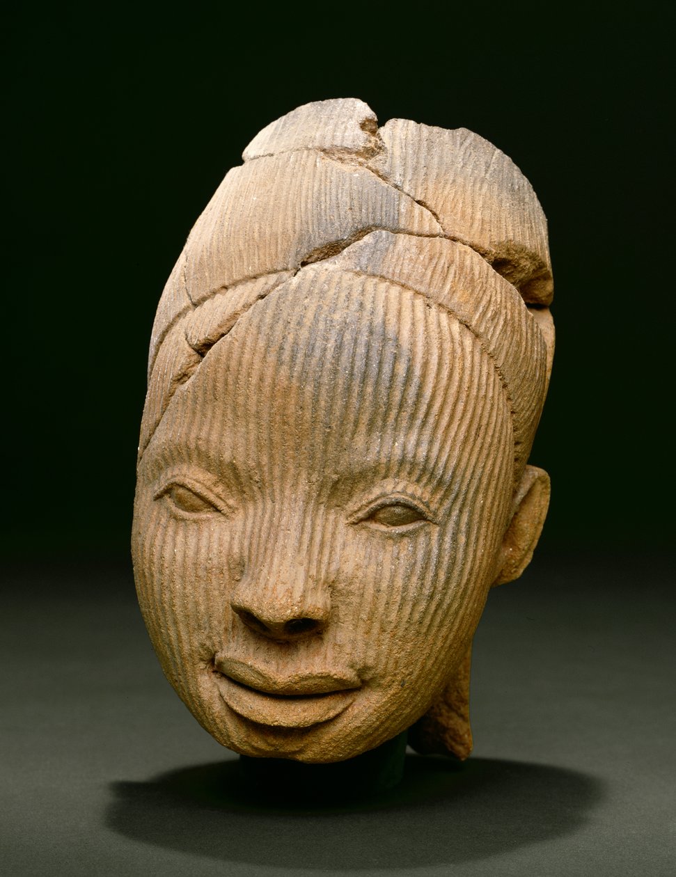 Huvud från en figur, Owo (terrakotta) av Nigerian