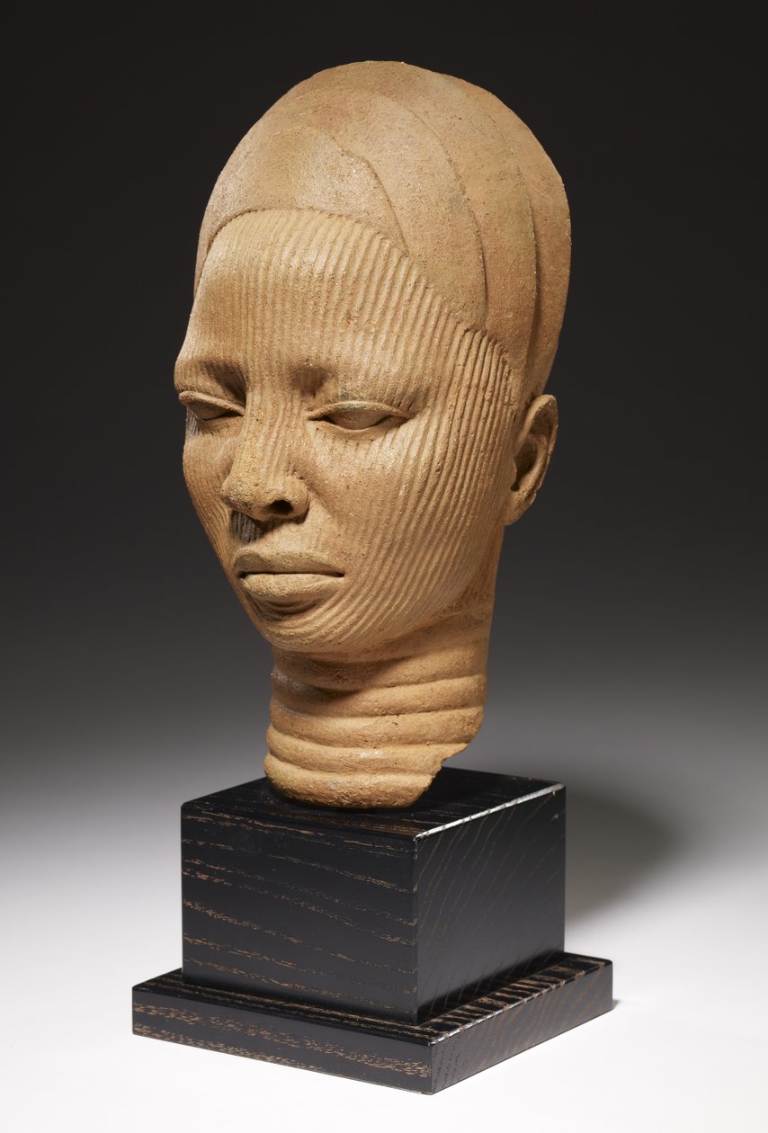 Skrinhuvud, Yorubakultur, Nigeria (terrakotta) av Nigerian